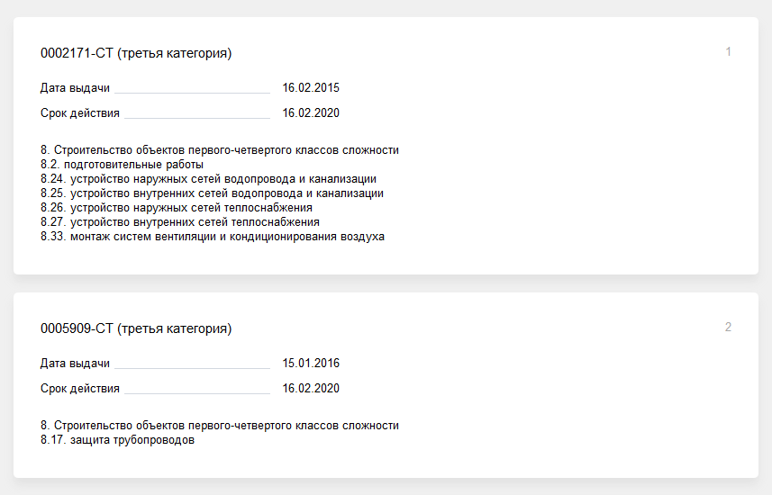 Аттестаты соответствия